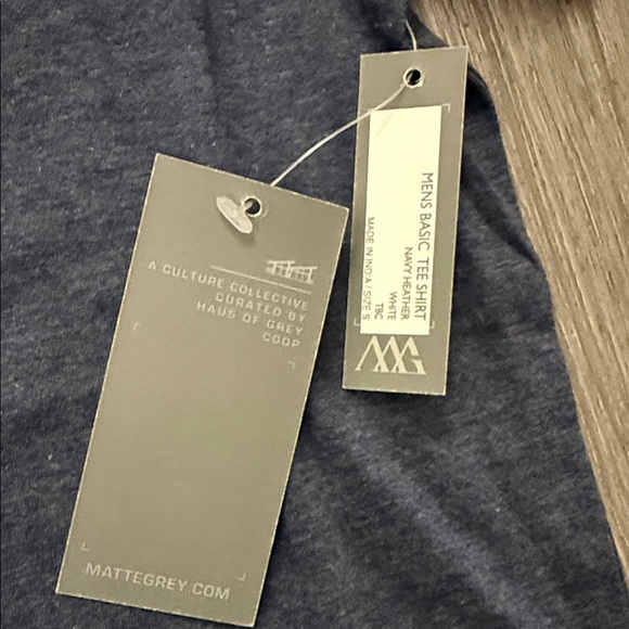 Marte Grey Men's Heather Blue Short Sleeve Tee Size S - Picture 5 of 8